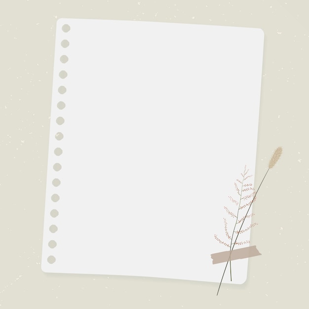 Feuille Vintage Sur Vieux Papier Brun