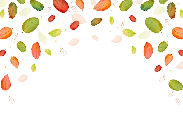 Feuilles D'aquarelle D'automne Qui Tombent