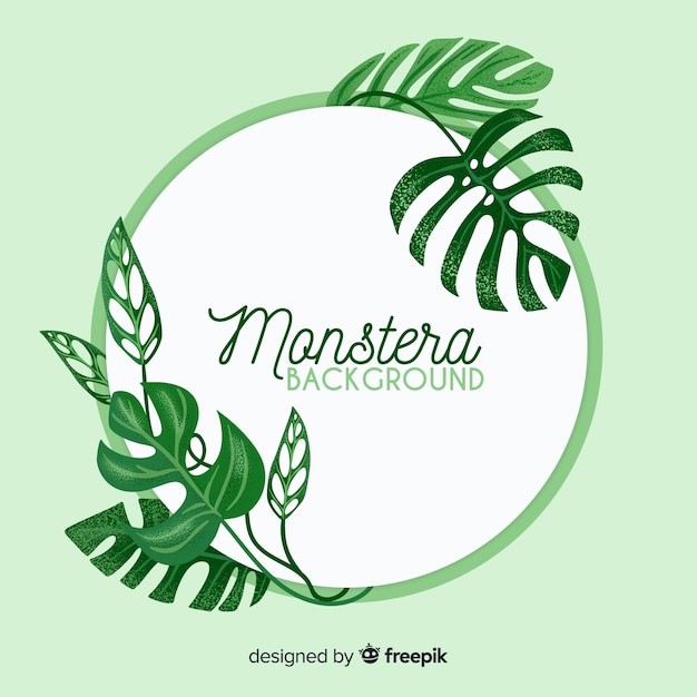 Vecteur gratuit feuilles de monstera