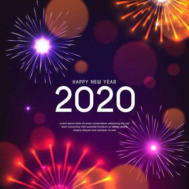 Feux d'artifice nouvel an 2020