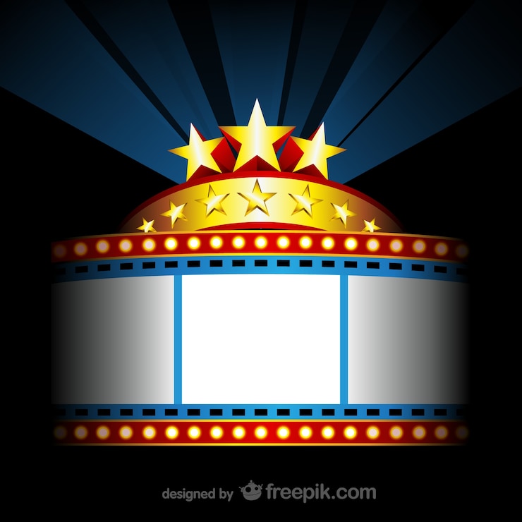 Vecteur gratuit film signe de théâtre