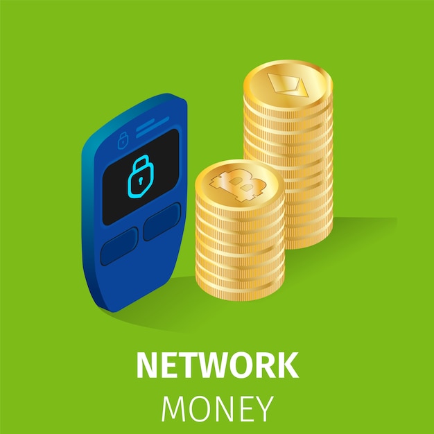 Vecteur gratuit finance réseau cryptomonnaie money square banner