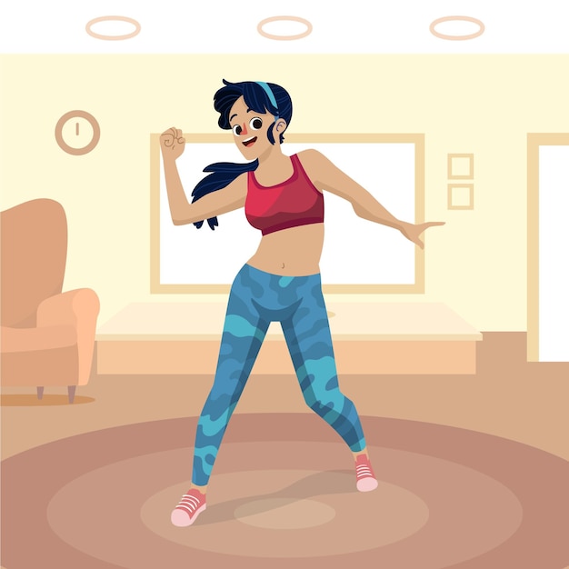 Fitness Femme Danse à La Maison