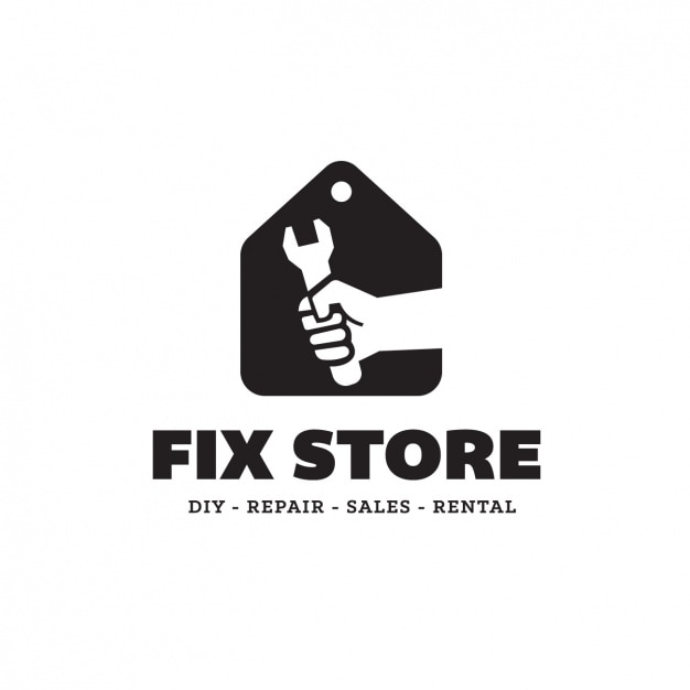 Vecteur gratuit fix magasin modèle logo