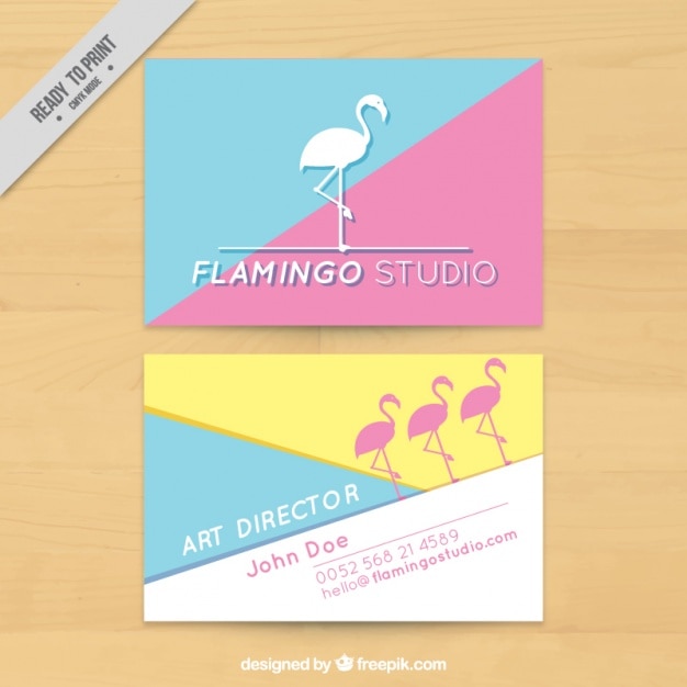 Flamingo Studio D'art, Carte De Visite