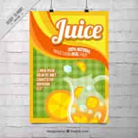 Vecteur gratuit flat affiche du jus d'orange