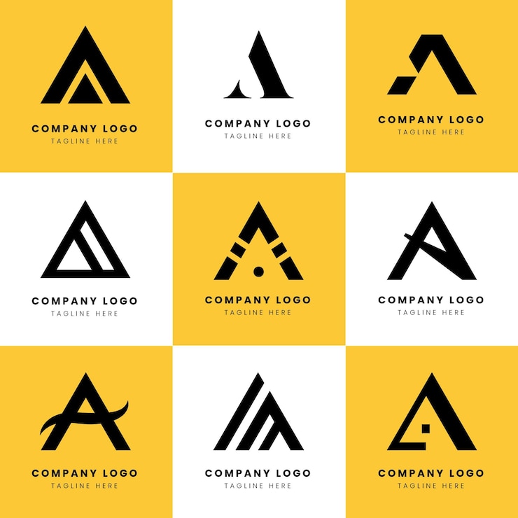Vecteur gratuit flat une collection de modèles de logo