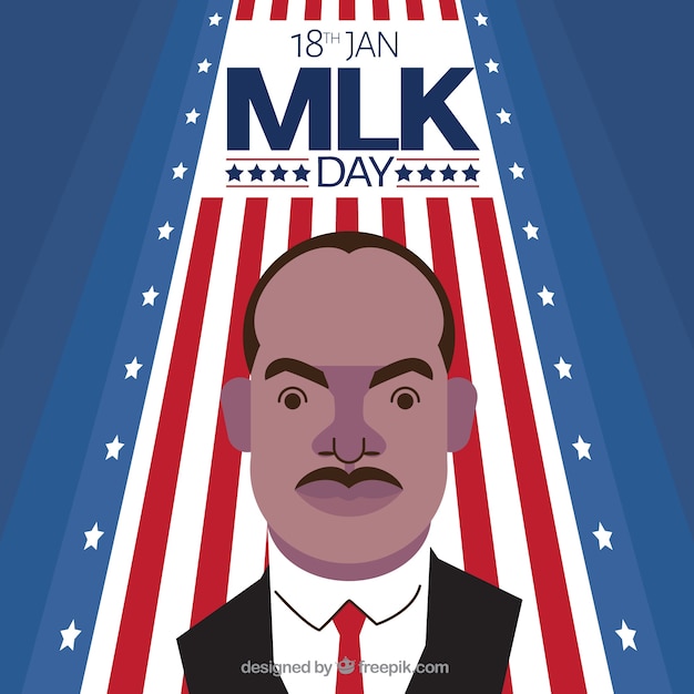 Vecteur gratuit flat martin luther king day background