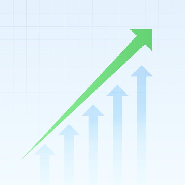 flèche de croissance des entreprises montrant une tendance à la hausse