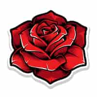 Vecteur gratuit fleur rose rouge