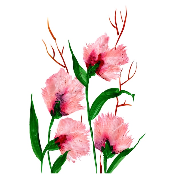 Fleurs à L'aquarelle