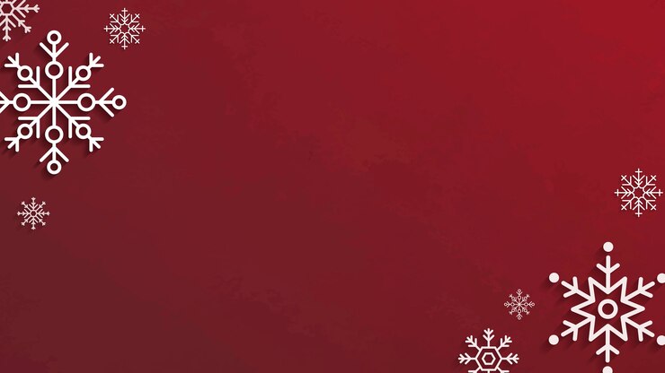 Vecteur gratuit flocons de neige sur fond rouge