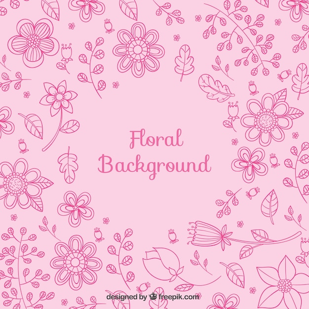 Floral Background Dans Les Tons Rose