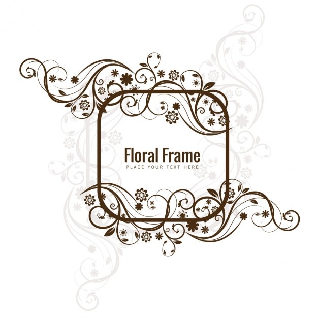 Vecteur gratuit floral frame background