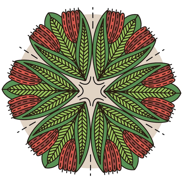 Vecteur gratuit floral mandala background