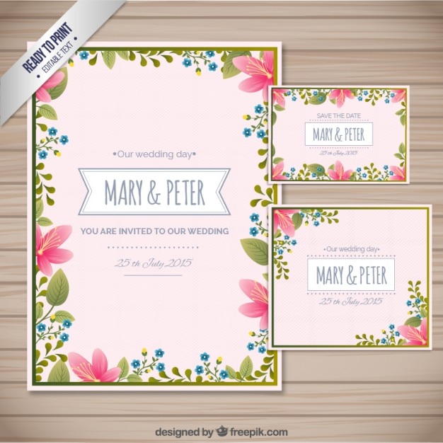 Floral Papeterie De Mariage