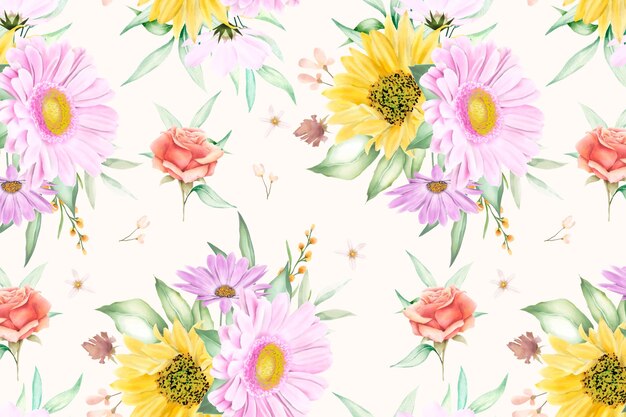 Floral pattern sans soudure floraison florale