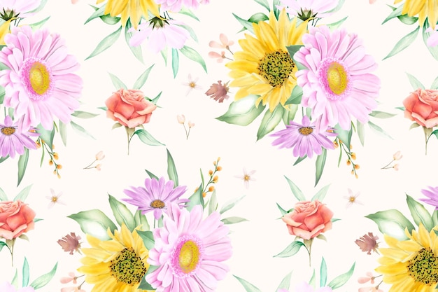 Floral pattern sans soudure floraison florale