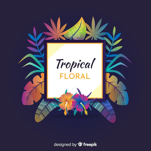 Vecteur gratuit floral tropical