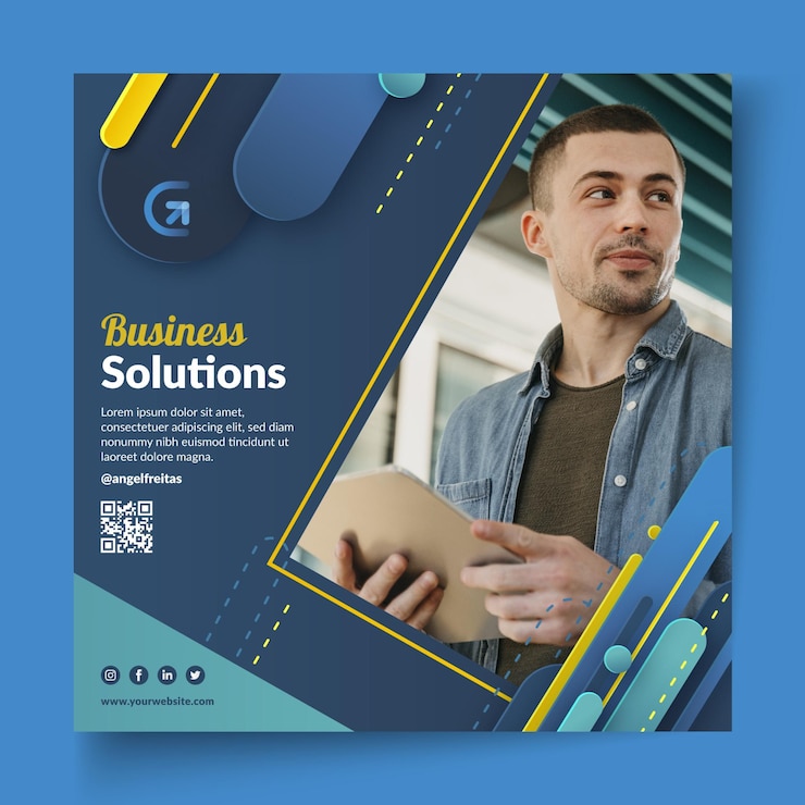 Vecteur gratuit flyer carré général