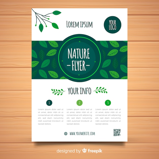 Vecteur gratuit flyer nature