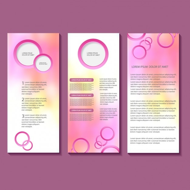 Vecteur gratuit flyer en rose design tons