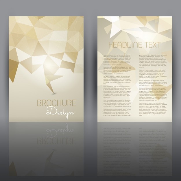 Flyer Template Double Face Avec Un Design Low Poly