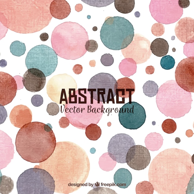 Fond abstrait avec des cercles d&#39;aquarelle