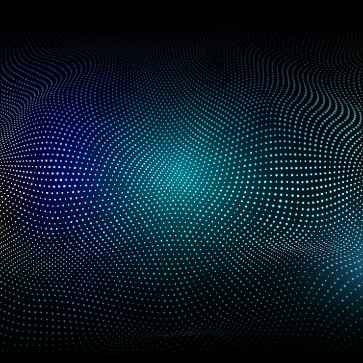 Vecteur gratuit fond abstrait avec design de points lumineux