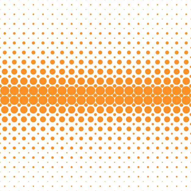 Fond abstrait géométrique de point de trame de demi-teintes - illustration vectorielle de cercles orange sur fond blanc