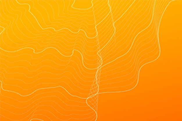 Vecteur gratuit fond abstrait lignes de contour orange