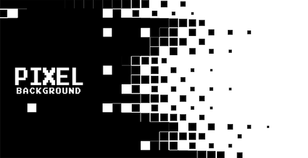 Fond Abstrait Pixel En Noir Et Blanc