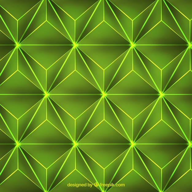 Vecteur gratuit fond abstrait vert avec des triangles