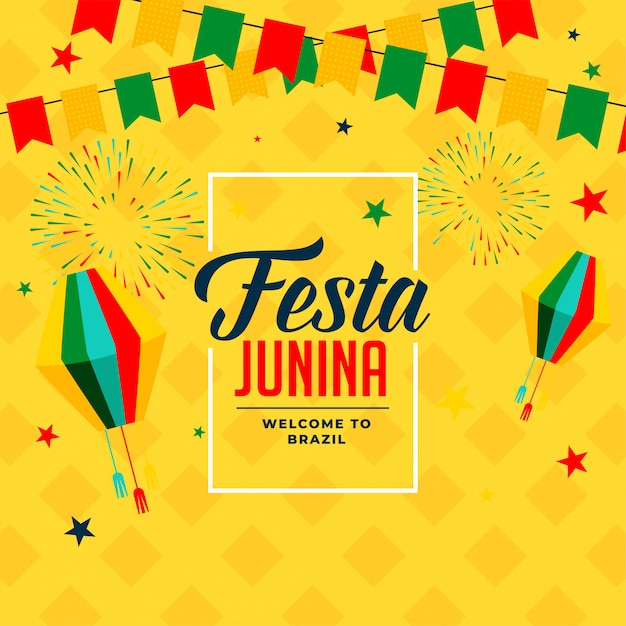 Vecteur gratuit fond d'affiche célébration événement festa junina
