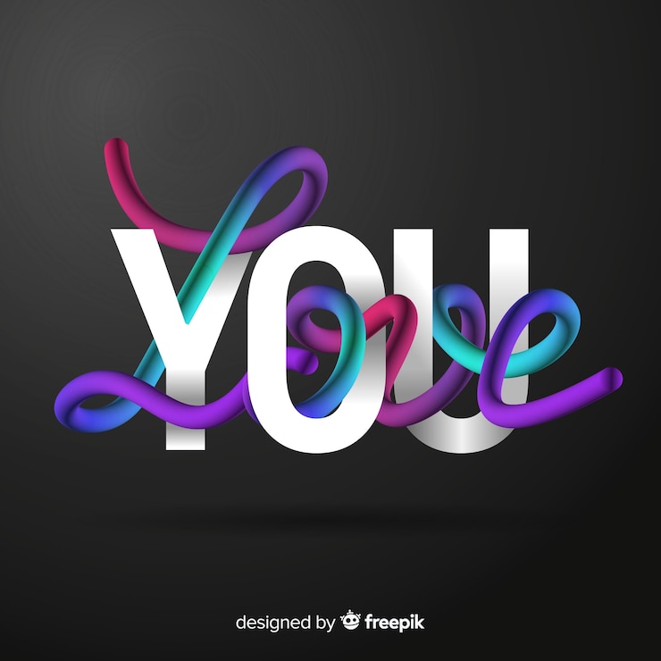 Vecteur gratuit fond d&#39;amour calligraphique