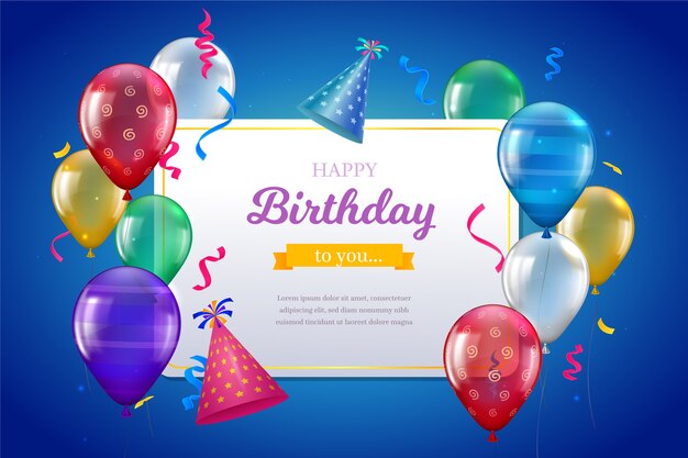 Fond d'anniversaire réaliste