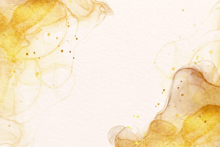 Vecteur gratuit fond aquarelle avec des accents dorés luxueux