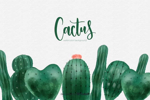 Fond aquarelle de cactus