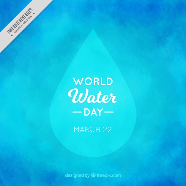 Fond D'aquarelle Avec Une Chute De La Journée Mondiale De L'eau