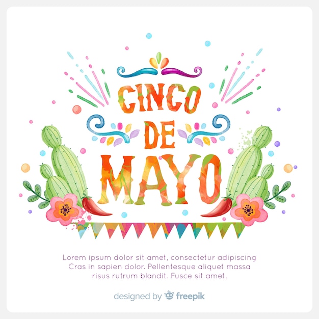 Fond Aquarelle De Cinco De Mayo