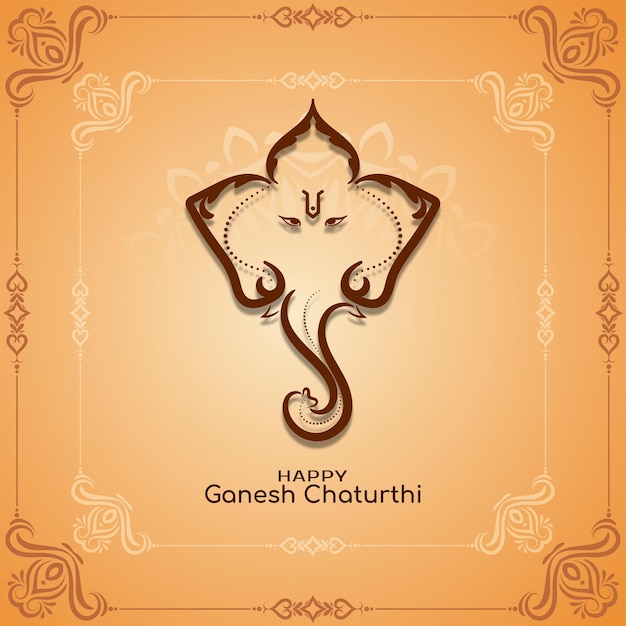 Fond Artistique Du Festival Culturel Indien Happy Ganesh Chaturthi