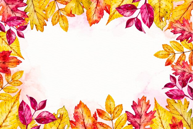 Fond d'automne aquarelle