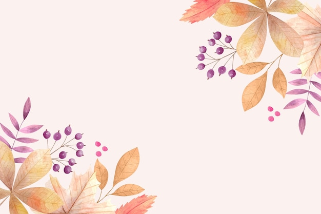 Fond D'automne Design Aquarelle