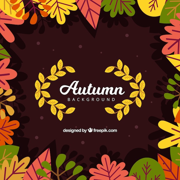 Fond D'automne Avec Message Et Typographie