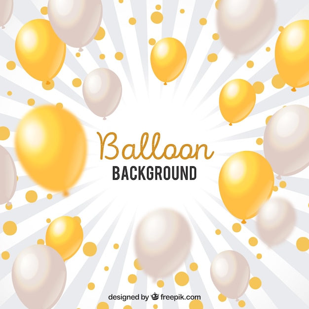 Fond de ballons d&#39;or et blanc pour célébrer