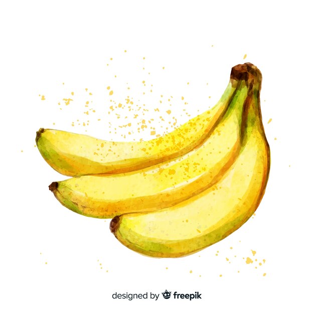 Fond de banane aquarelle