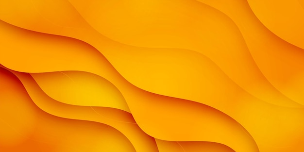 Fond De Bannière Abstraite Jaune Orange Business Avec Des Formes Ondulées à Gradient De Fluide Vector Design Post