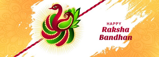 Fond de bannière de carte de voeux festival hindou raksha bandhan