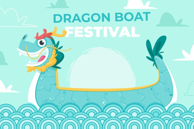 Fond De Bateau Dragon De Dessin Animé