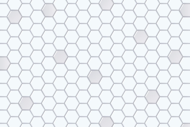 Vecteur gratuit fond blanc dégradé avec des hexagones